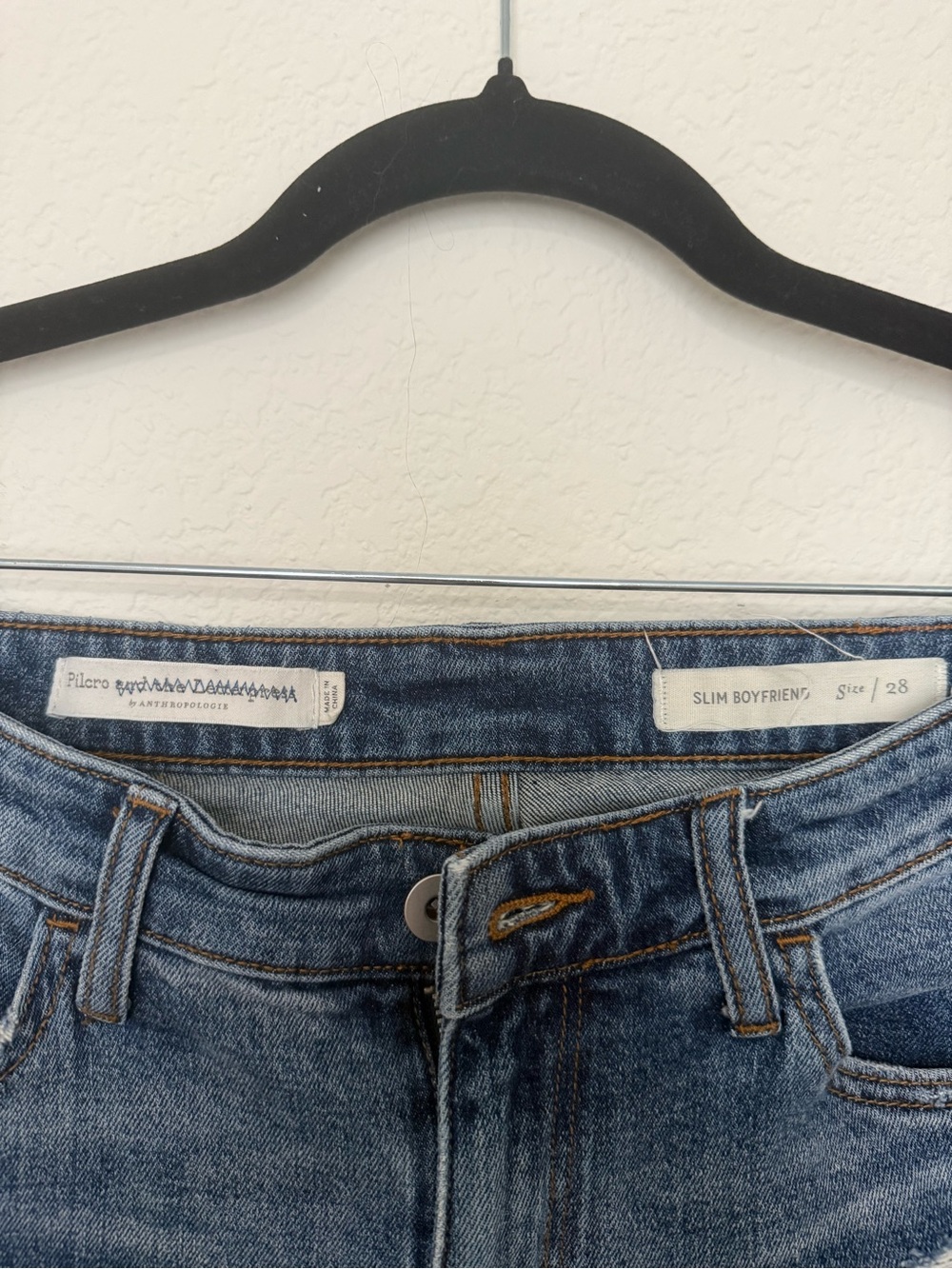 Pilcro and the Letterpress by Anthropologie Blue Slim Boyfriend Straight Jean - Picture 3 of 3